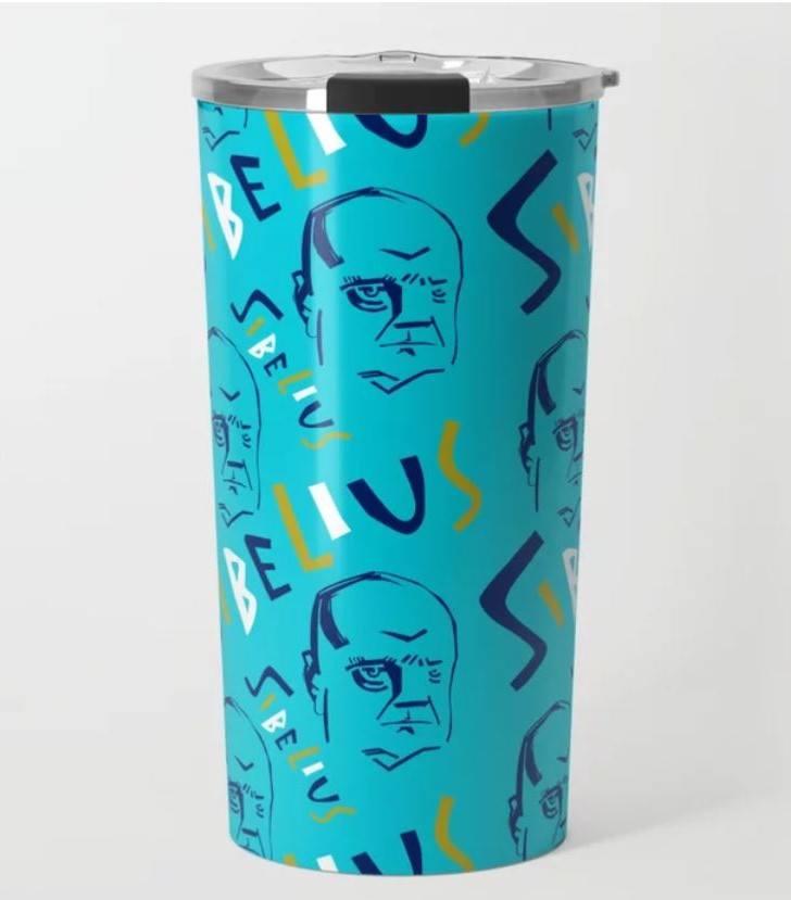 Sibelius Travel Mug Cool Design for Music Lovers