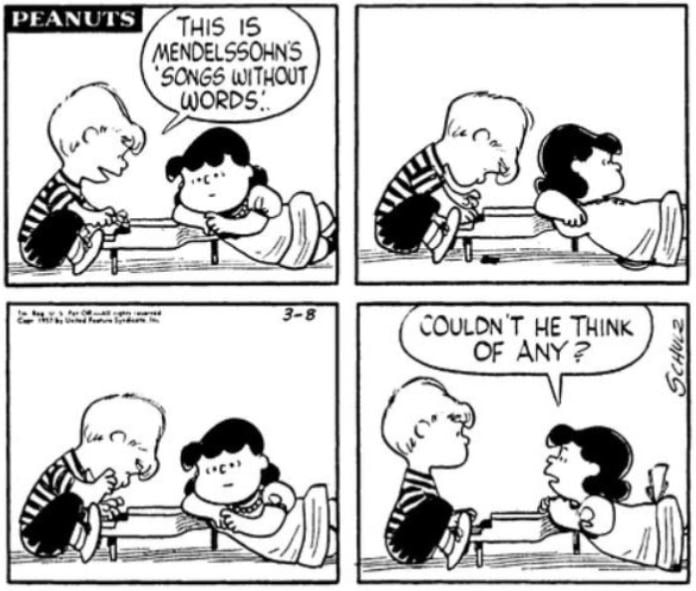 Schulz’s Surprising Mendelssohn Peanuts Strip