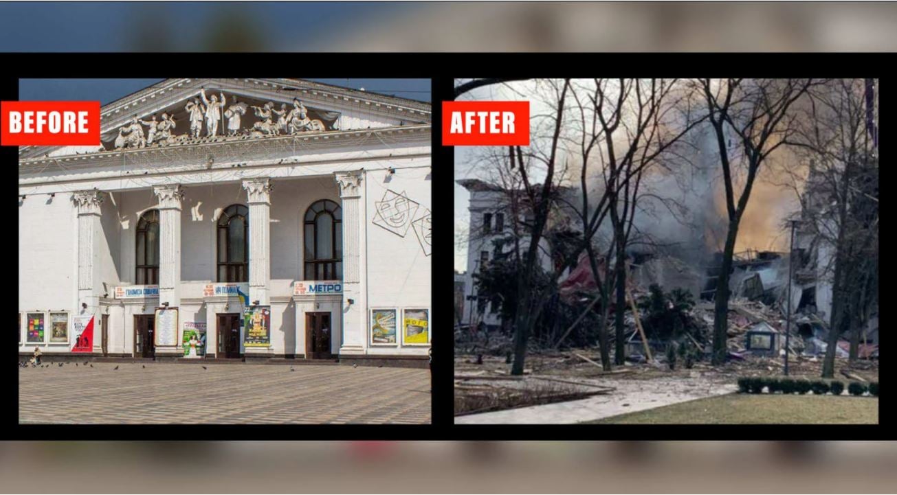 Mariupol Theater Bombing Russian Atrocities